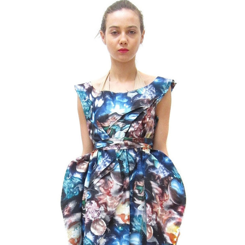 Illustration for article titled Hubble-print dresses, skirts, and scarves let you wear your space porn everywhere